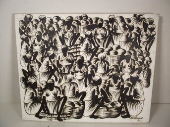 SIGNED OIL PAINTING ON CANVAS.