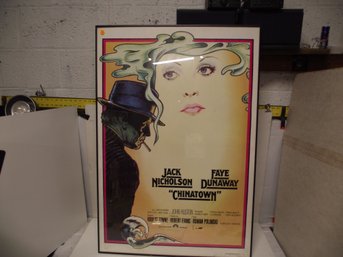 VINTAGE FRAMED CHINATOWN MOVIE POSTER WITH JACK NICHOLSON.