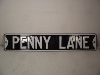 HEAVY GAUGE METAL PENNY LANE STREET SIGN.
