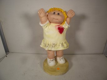 VINTAGE CHALKWARE CABBAGE PATCH KID STATUE.