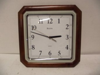 VINTAGE BULOVA WALL CLOCK TESTED WORKS.