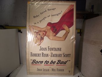 VINTAGE MOVIE POSTER BORN TO BE BAD.