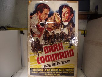 VINTAGE MOVIE POSTER DARK COMMAND.