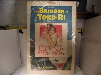 VINTAGE MOVIE POSTER THE BRIDGES AT TOKO RI.