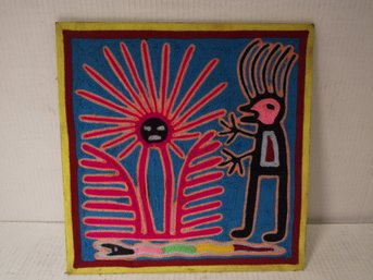 YARN ART ON BOARD WALL ART.