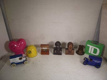 VINTAGE COIN BANK LOT.