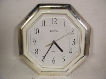 BULOVA OCTIGON WALL CLOCK.