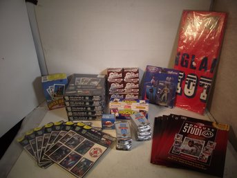 VINTAGE SPORTS SEALED  TRADING CARD AND OTHER SPORT MEMERABILIA ITEMS.