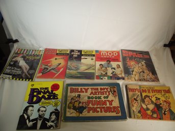 Vintage Lot Of Eight (8) Comic Related Titles