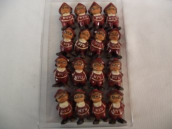 Lot Of Sixteen (16) Anri Hand Carved Wooden NYU Mascots