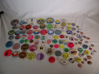 Large Lot Of Miscellaneous Vintage Pinbacks