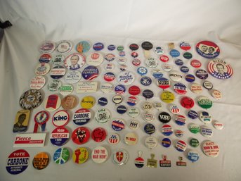 Large Lot Of Vintage Political Pinbacks
