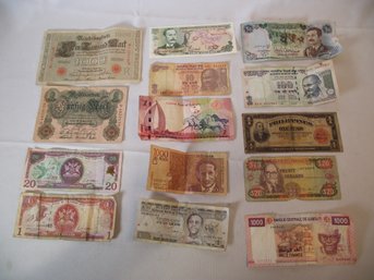 Lot Of Vintage Foreign Banknotes