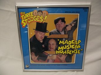 Vintage 3 Stooges Madcap Musical Nonsense LP Framed