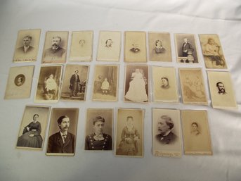 Antique Lot Of Twenty-two (22) Cabinet Card Photos