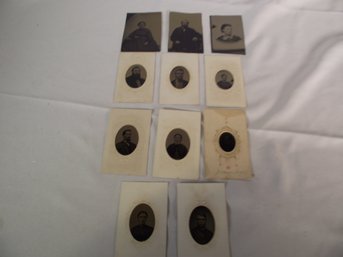 Lot Of Eleven (11) Antique Tin Type Photos