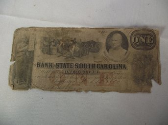 1860 South Carolina Obsolete $1 Banknote