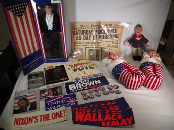 Vintage Political Lot With Ronald Reagan And Others
