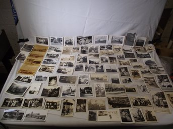 Large Lot Of Vintage Black And White Automobile Photos #1