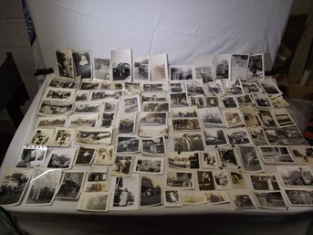 Large Lot Of Vintage Black And White Automobile Photos #7