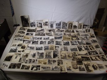 Large Lot Of Vintage Black And White Automobile Photos #8