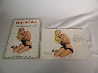 Vintage 1951 Esquire Girl Calendar In Original Sleeve