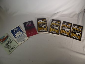 Vintage Lot Of Ford Operating Guides And Brochures - Bronco
