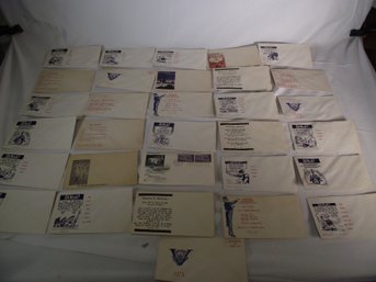 Vintage Lot Of Envelopes With Cachets