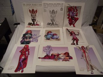 Vintage Dawn The Seven Deadly Sins Portfolio Signed By Artist