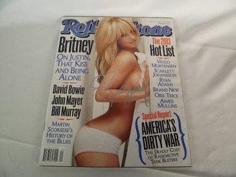 Rolling Stone Magazine Autographed By Britney Spears - WOW!