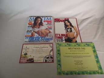 Lot Of Two (2) Mila Kunis Autographed Magazines With Certs