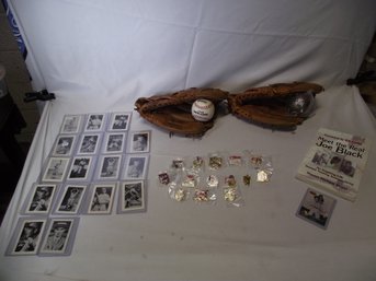 Vintage Baseball Memorabilia Lot With Joe Black Autograph