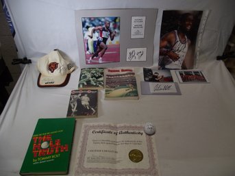 Lot Of Miscellaneous Sports Autographs And Ephemera