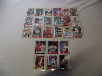 Lot Of Twenty-five (25) Red Sox Autographed Cards