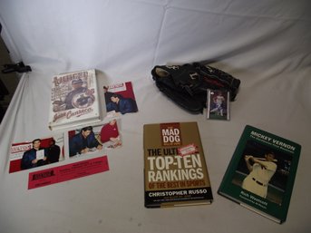 Lot Of Baseball Memorabilia And Autographs With Game-used Glove
