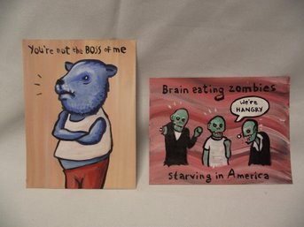 Lot Of Two (2) Signed Paintings