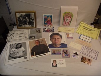 Large Lot Of Miscellaneous Movie And Tv Star Autographs