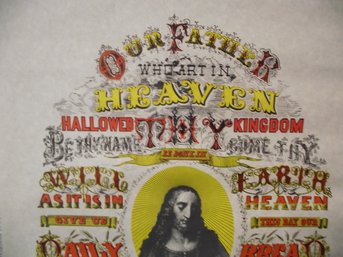 1970's Lord's Prayer Hippie Style Poster