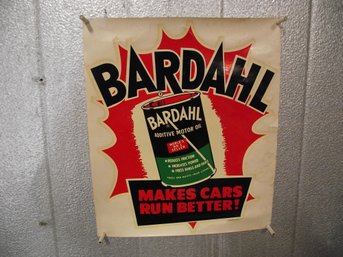 Vintage Bardahl Motor Oil Water Decal - RARE