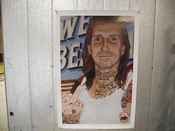 Vintage Litho Of Indian Larry - Signed