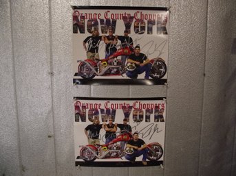 Lot Of Two (2) Orange County Choppers Posters Signed By Family