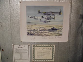 Brian Bell Aviation Art Signed By Artist And Pilots
