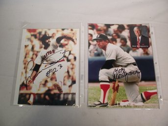 Luis Tiant And Bob Montgomery Signed Photographs