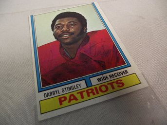 Topps 1974 Darryl Stingley Autographed Rookie Card