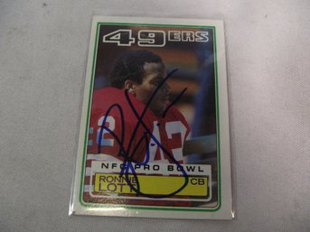 1983 Topps Ronnie Lott Card Autographed