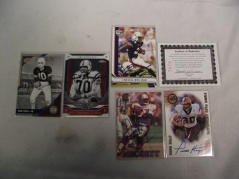 Lot Of Five (5) Miscellaneous Football Cards Autographed