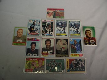 Lot Of Fourteen (14) Miscellaneous Football Cards 1950's-80's