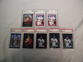 Lot Of Eight (8) Graded Baseball Cards By PSA And BCCG Beckett
