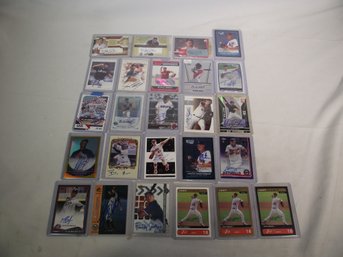 Lot Of Twenty -five (25) Autographed Baseball Cards