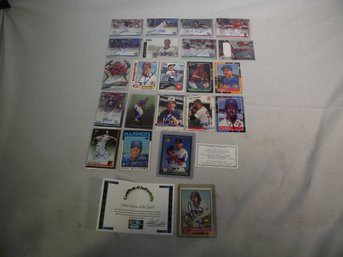 Lot Of Twenty-two (22) Autographed Baseball Cards - Some With Certs